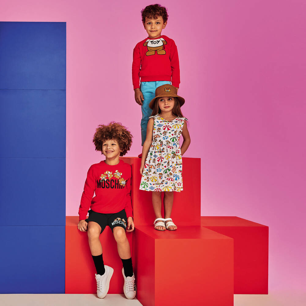 Moschino Kid-Teen-Boys Black Teddy Bear Cotton Shorts | Childrensalon Outlet