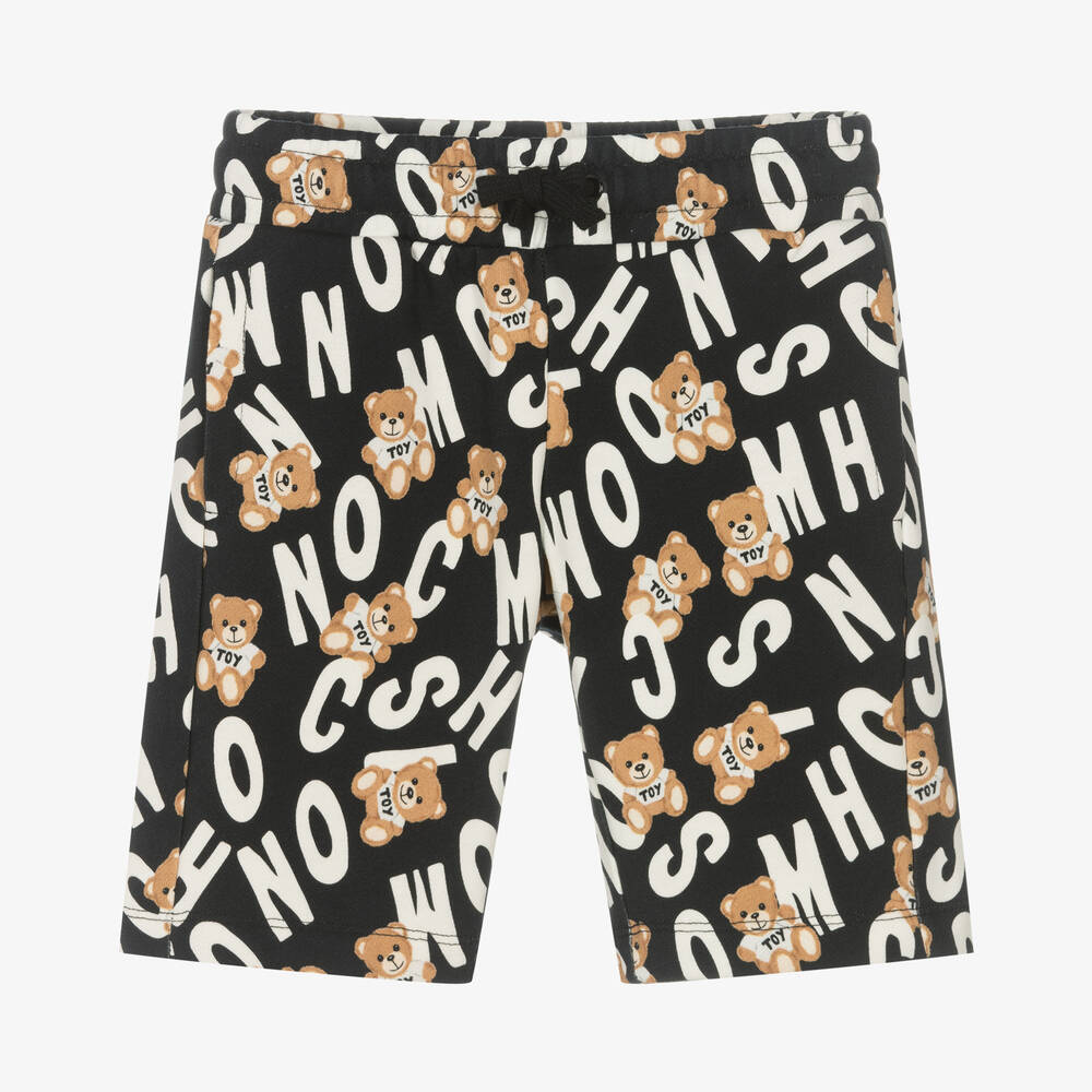 Moschino Kid-Teen - Boys Black Teddy Bear Shorts | Childrensalon