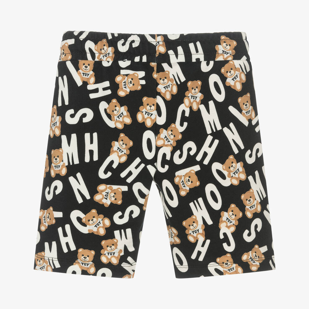 Moschino Kid Teen Boys Black Teddy Bear Shorts