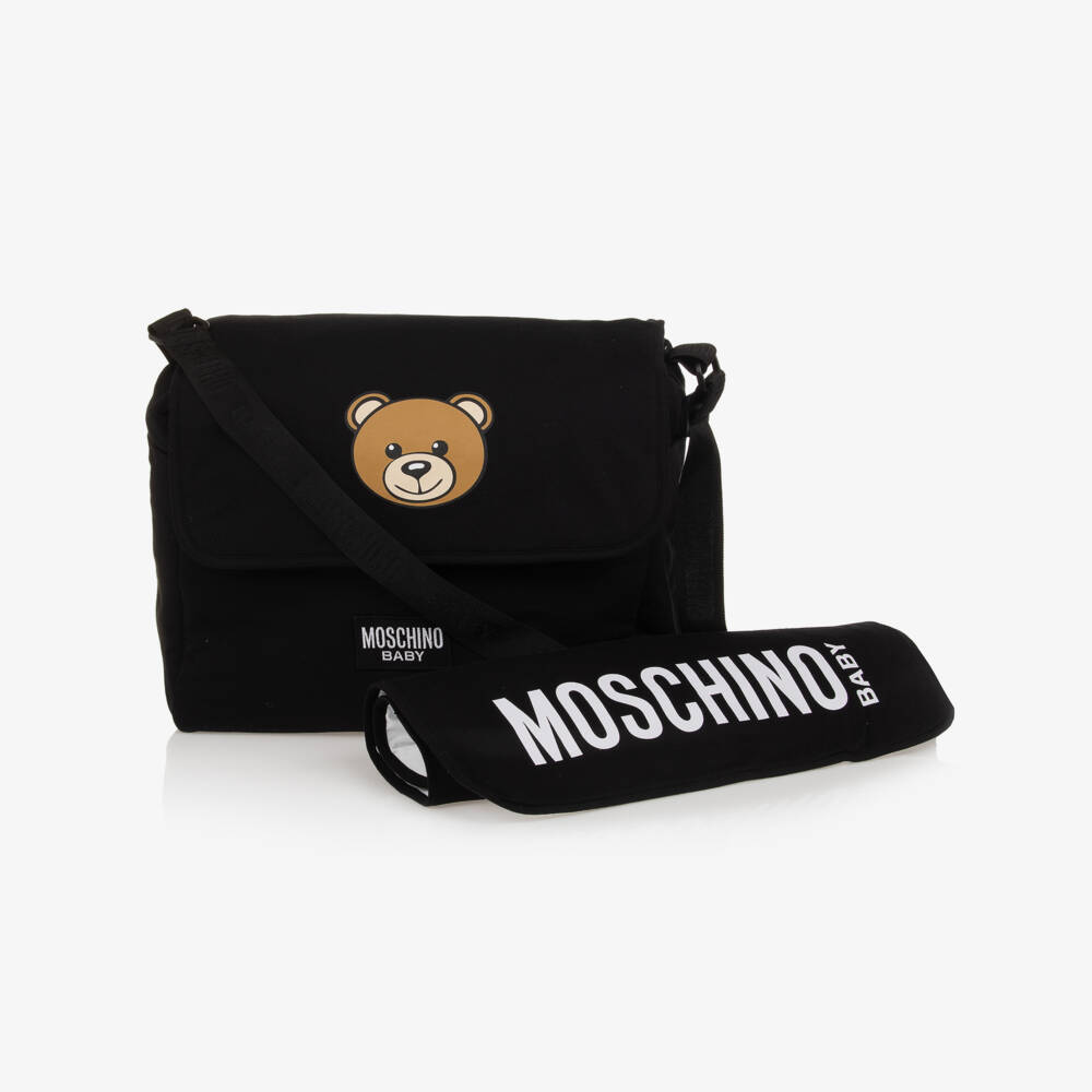 Moschino Baby-Boys Black Teddy Change Bag | Childrensalon Outlet