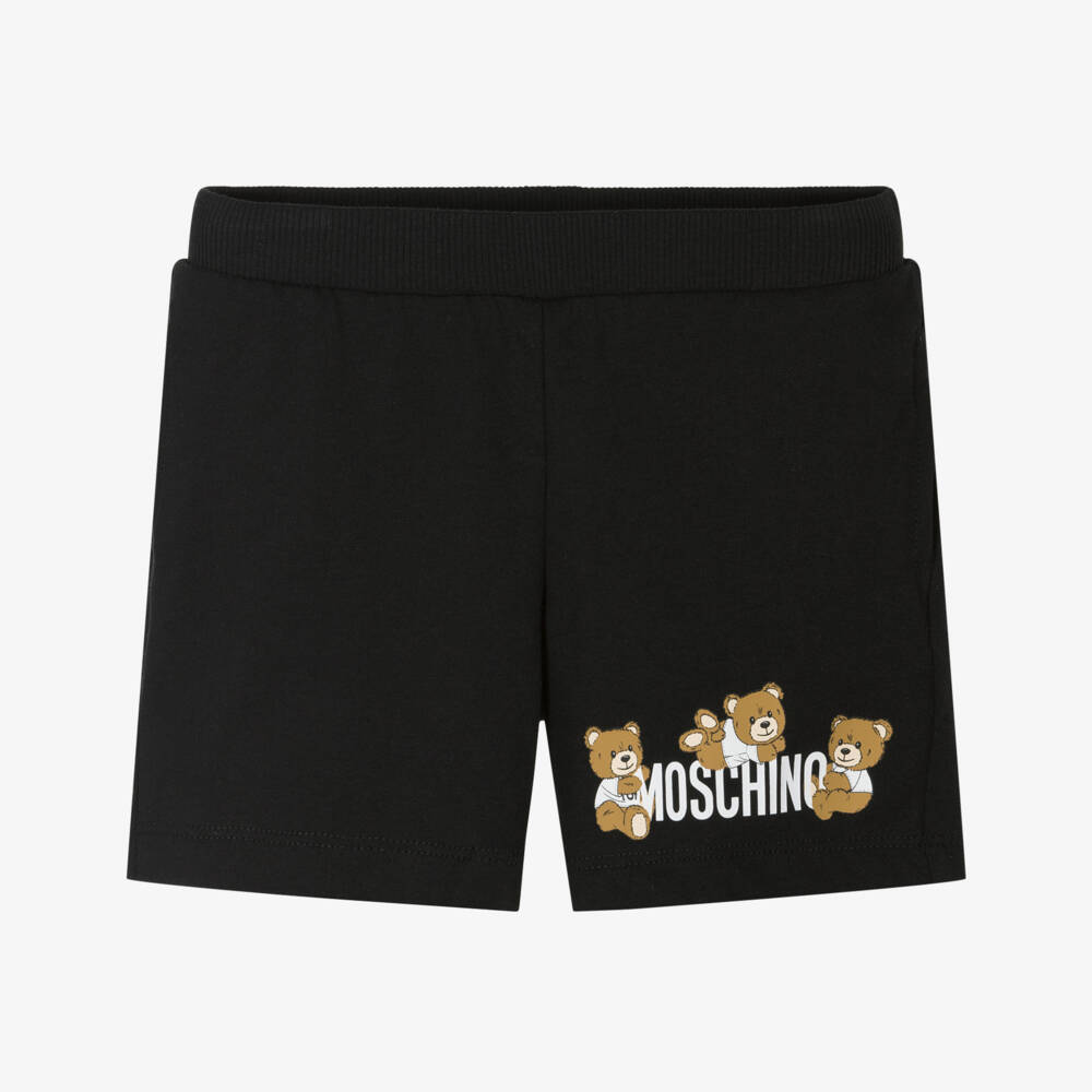 Moschino-Шорты с медвежонком черные для мальчиков | Childrensalon Outlet