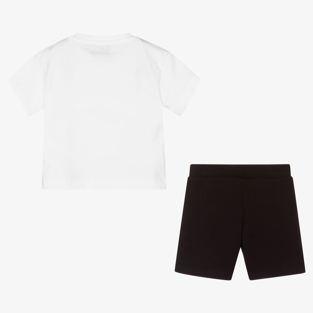 Moschino Baby Boys Black & White Shorts Set Childrensalon Outlet
