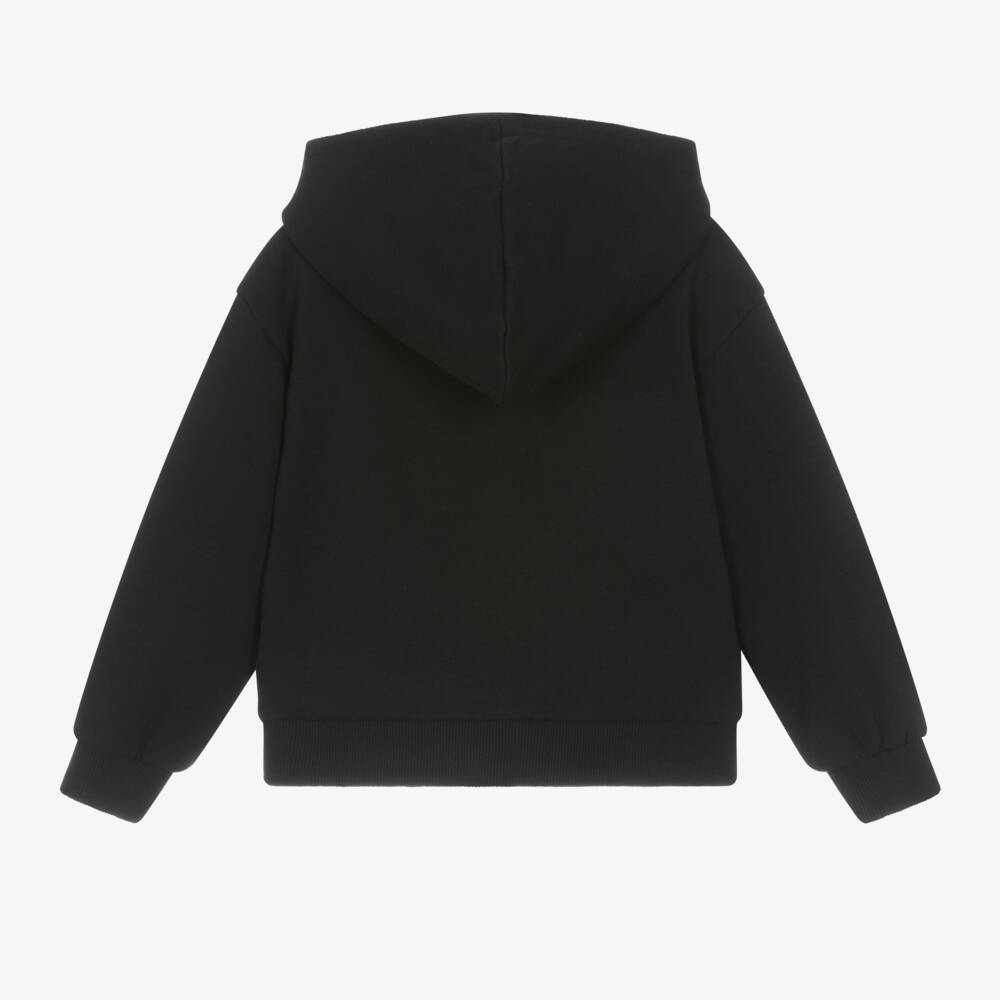 Moschino Kid-Teen-Boys Black Zip-Up Sweatshirt | Childrensalon Outlet