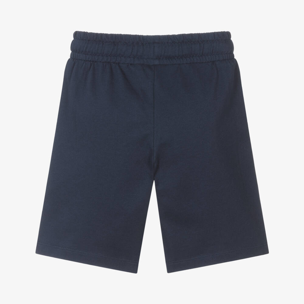Moschino-Boys Blue Bear Emblem Cotton Shorts | Childrensalon Outlet