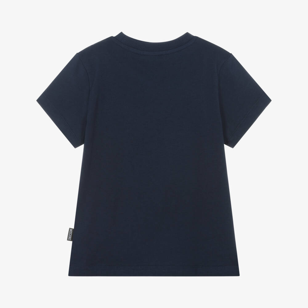 Moschino-Boys Blue Bear Emblem Shirt | Childrensalon Outlet