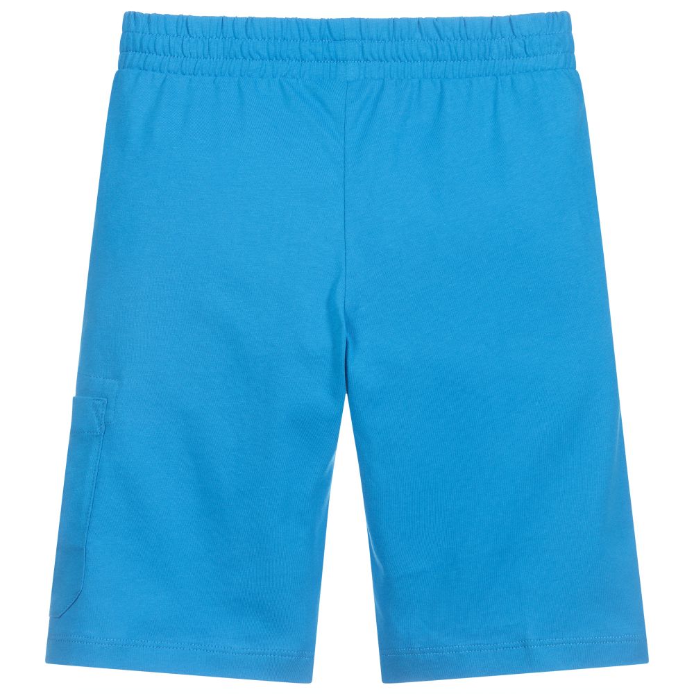 Moschino Kid-Teen-Boys Blue Cotton Jersey Shorts | Childrensalon Outlet