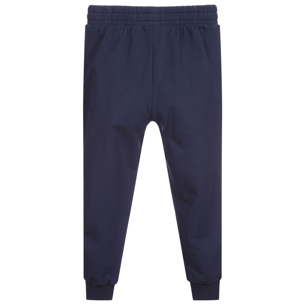 Moschino Kid-Teen-Boys Blue Cotton Joggers | Childrensalon Outlet