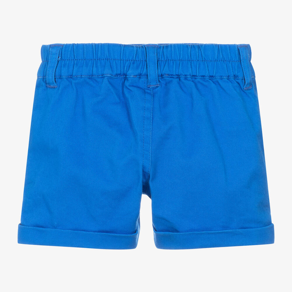Moschino Малыши-Boys Blue Cotton Teddy Bear Logo Shorts | Childrensalon Outlet