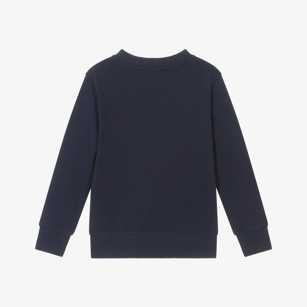 Moschino-Boys Blue Cotton Teddy Sweatshirt | Childrensalon Outlet