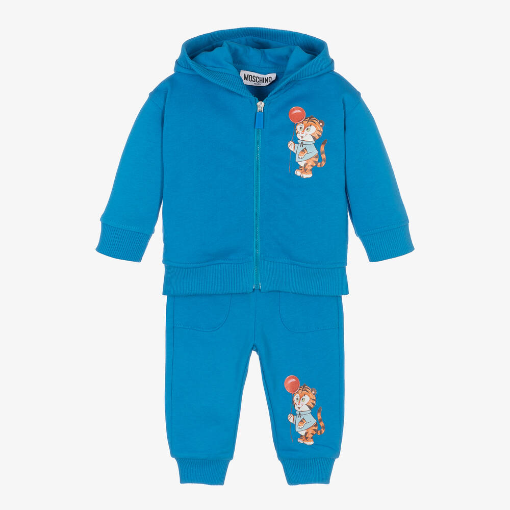 Moschino Baby - Blauer Baumwoll-Trainingsanzug (J) | Childrensalon