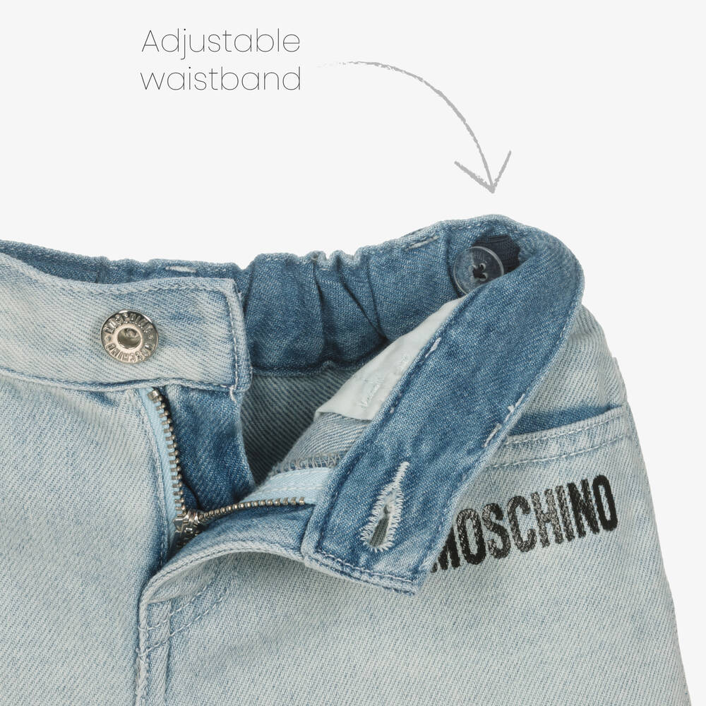 Moschino Кид-Тин-Boys Blue Denim Shorts | Childrensalon Outlet