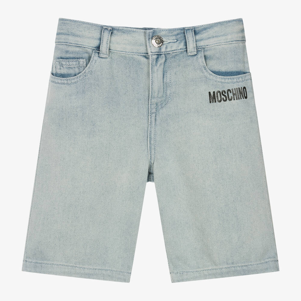 Moschino Kid-Teen-Boys Blue Denim Shorts | Childrensalon Outlet