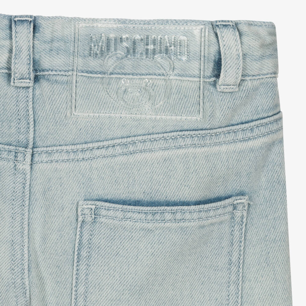 Moschino Кид-Тин-Boys Blue Denim Shorts | Childrensalon Outlet
