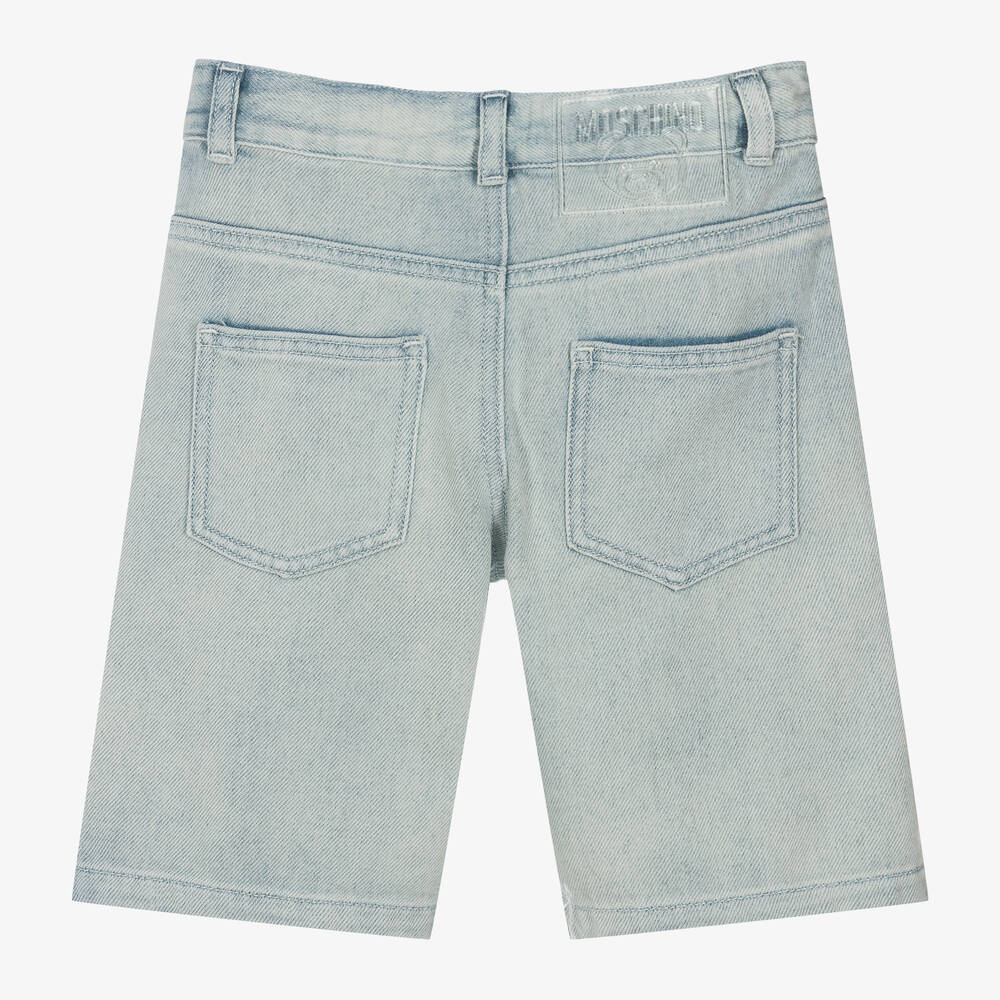 Moschino Кид-Тин-Boys Blue Denim Shorts | Childrensalon Outlet