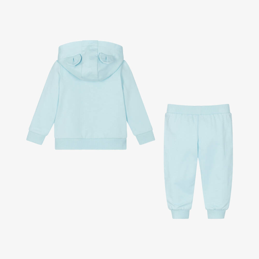 Moschino Baby-Boys Blue Hooded Tracksuit | Childrensalon Outlet