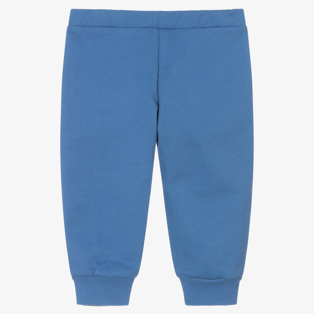 Moschino Малыши-Boys Blue Organic Cotton Logo Joggers | Childrensalon Outlet