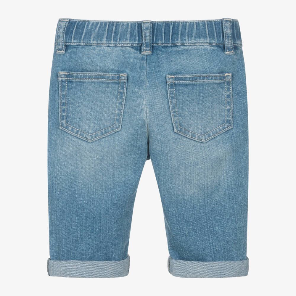 Moschino Baby-Boys Blue Teddy Badge Jeans | Childrensalon Outlet