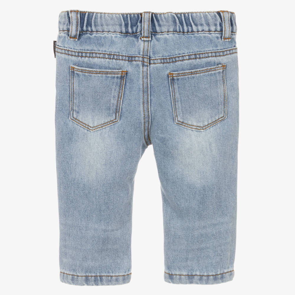 Moschino-Boys Blue Teddy Denim Trousers | Childrensalon Outlet