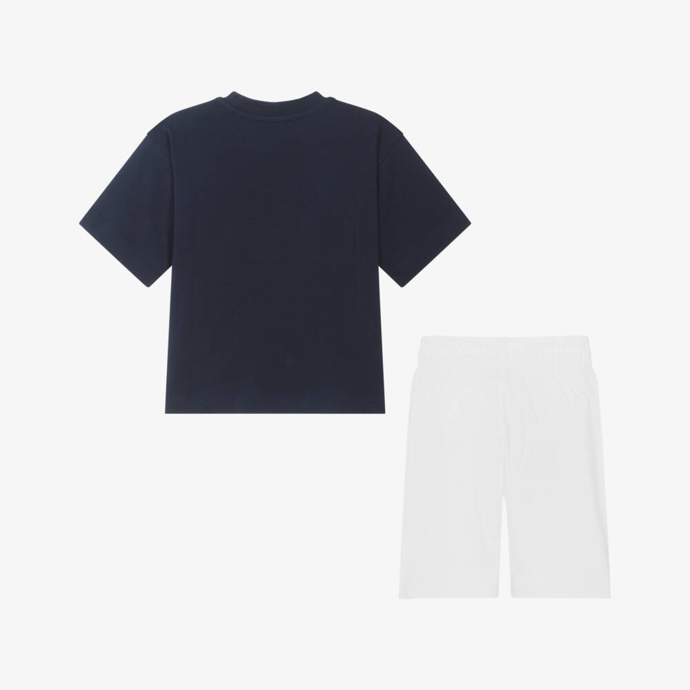 Moschino-Boys Blue & White Cotton Duo | Childrensalon Outlet