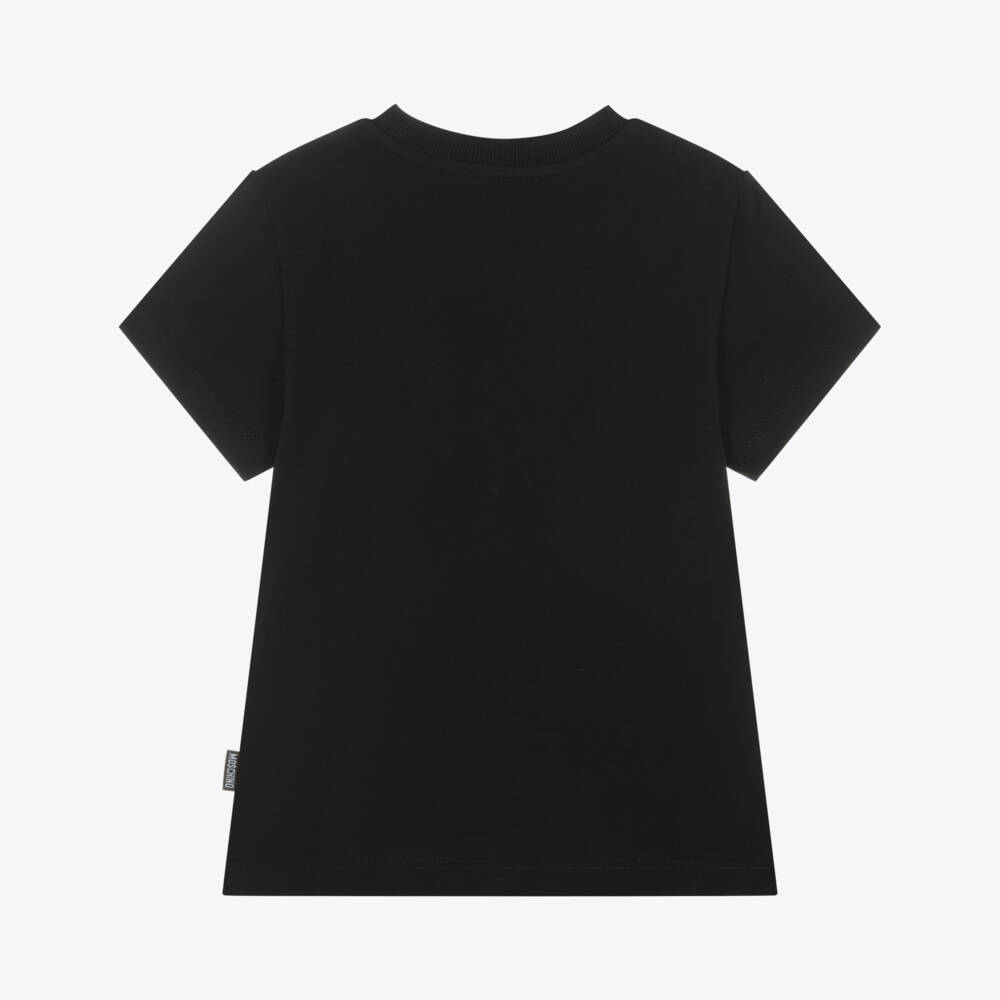 Moschino-Boys Charcoal Bear Logo Tee | Childrensalon Outlet
