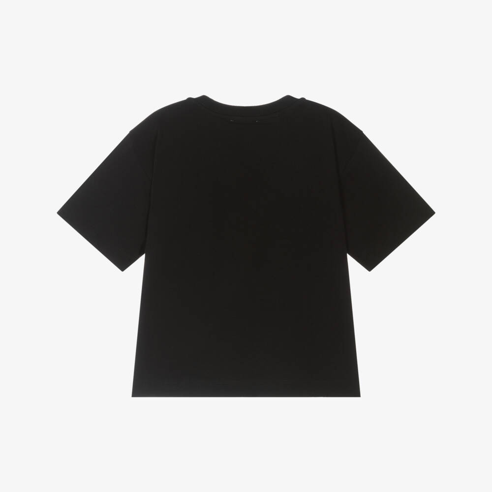 Moschino-Boys Charcoal Biker Bear Tee | Childrensalon Outlet