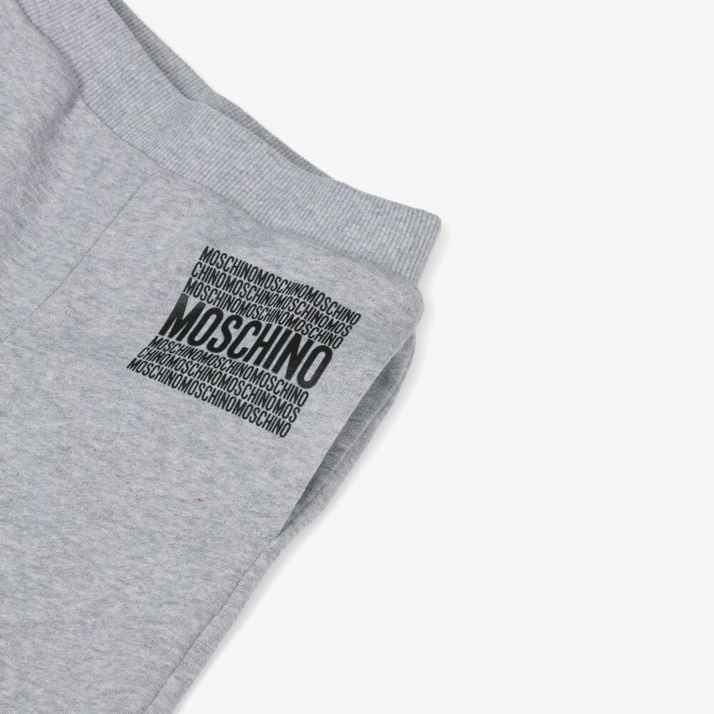 Moschino-Boys Charcoal Logo Cotton Set | Childrensalon Outlet