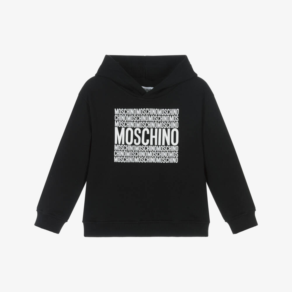 Moschino-Boys Charcoal Logo Sweatshirt | Childrensalon Outlet