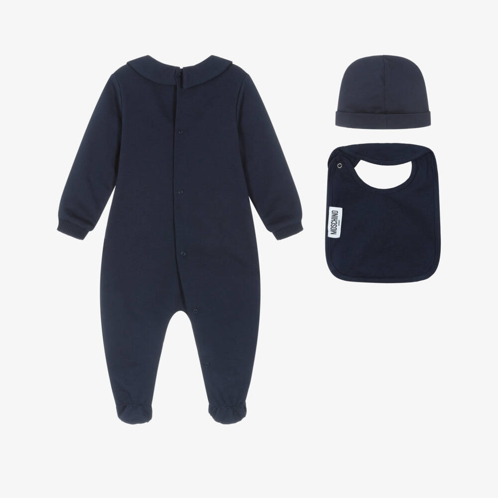 Moschino-Boys Charming Indigo Bear Set | Childrensalon Outlet