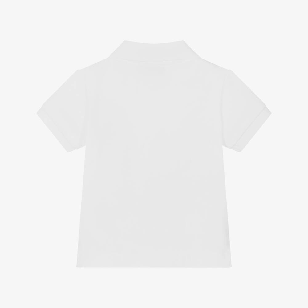 Moschino-Boys Classic White Teddy Polo | Childrensalon Outlet
