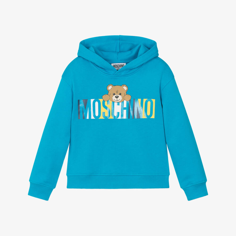Moschino-Хлопковый худи с медвежьим мотивом для мальчиков | Childrensalon Outlet
