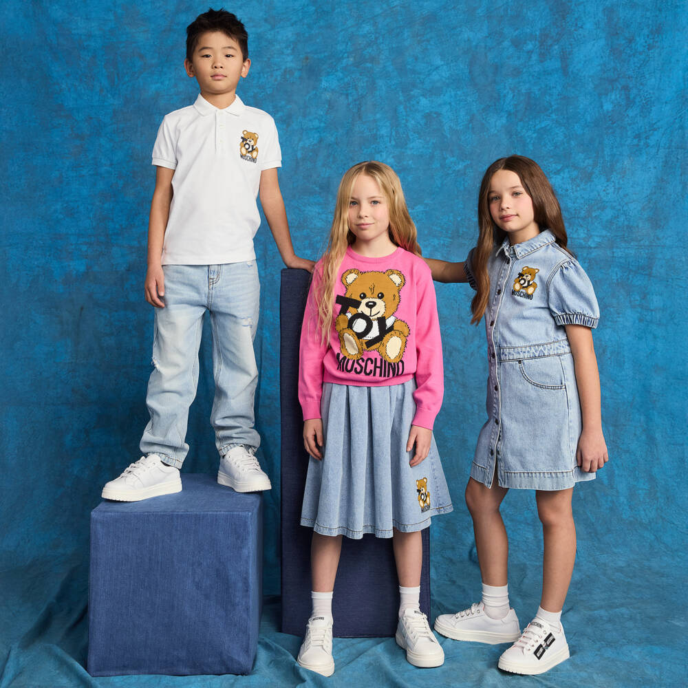 Moschino-قميص بولو قطني للأولاد بتصميم دمية دب | Childrensalon Outlet