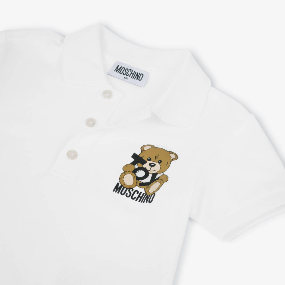 Moschino-قميص بولو قطني للأولاد بتصميم دمية دب | Childrensalon Outlet