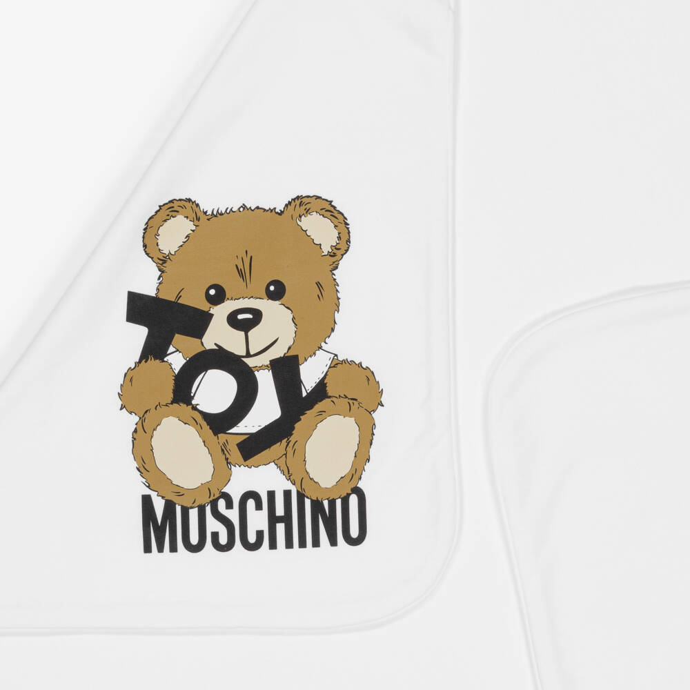 Moschino-Boys' Cozy White Bear Wrap | Childrensalon Outlet