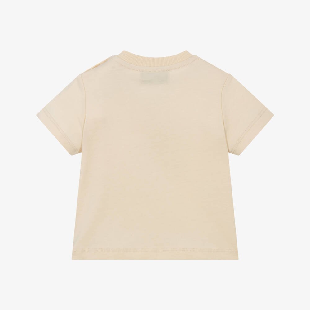 Moschino-Boys Creamy Teddy Tee Delight | Childrensalon Outlet