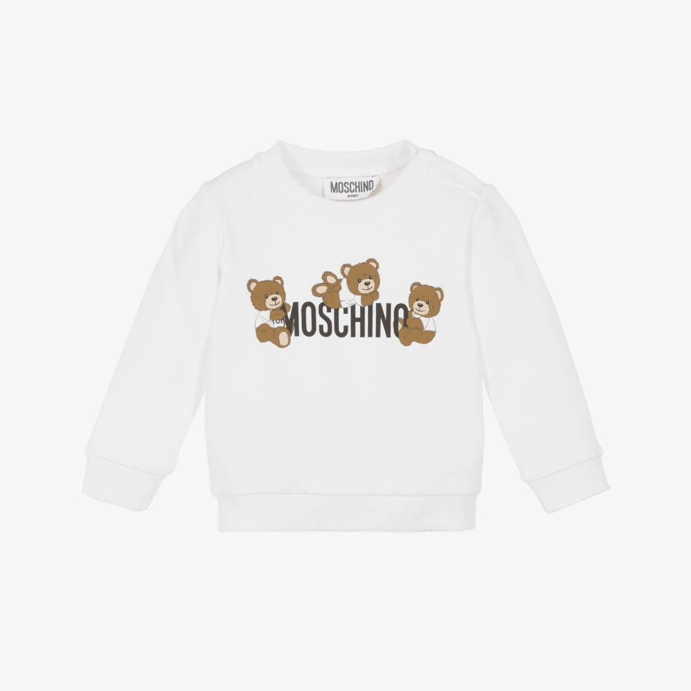 Moschino-Хлопковый свитшот с медведем для мальчиков | Childrensalon Outlet