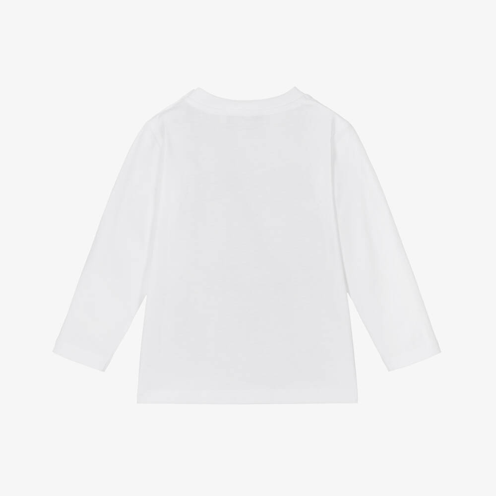 Moschino Baby-Boys Crisp Cotton Crew Top | Childrensalon Outlet