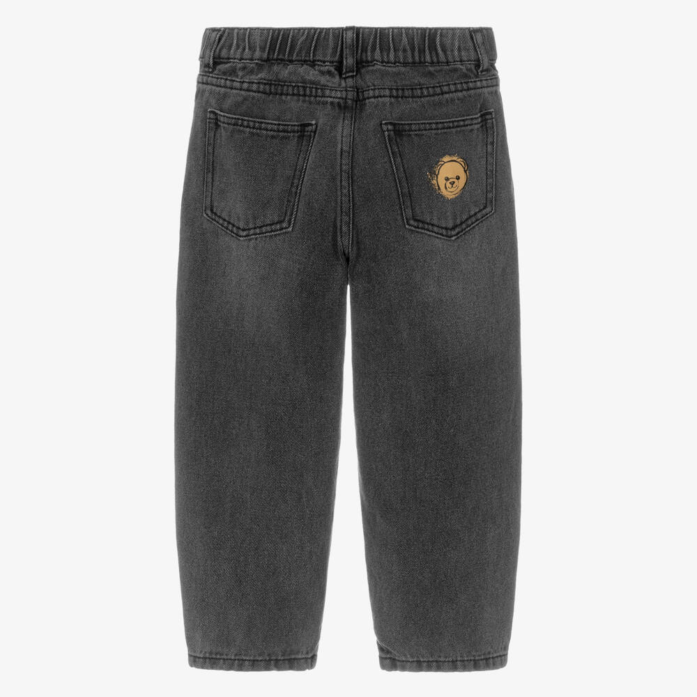 Moschino-Boys Dark Grey Denim Jeans | Childrensalon Outlet