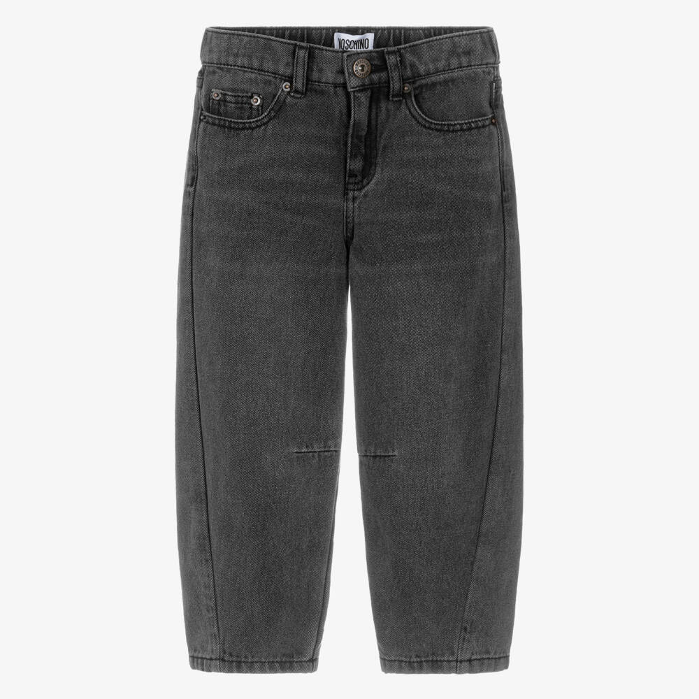 Moschino-Boys Dark Grey Denim Jeans | Childrensalon Outlet