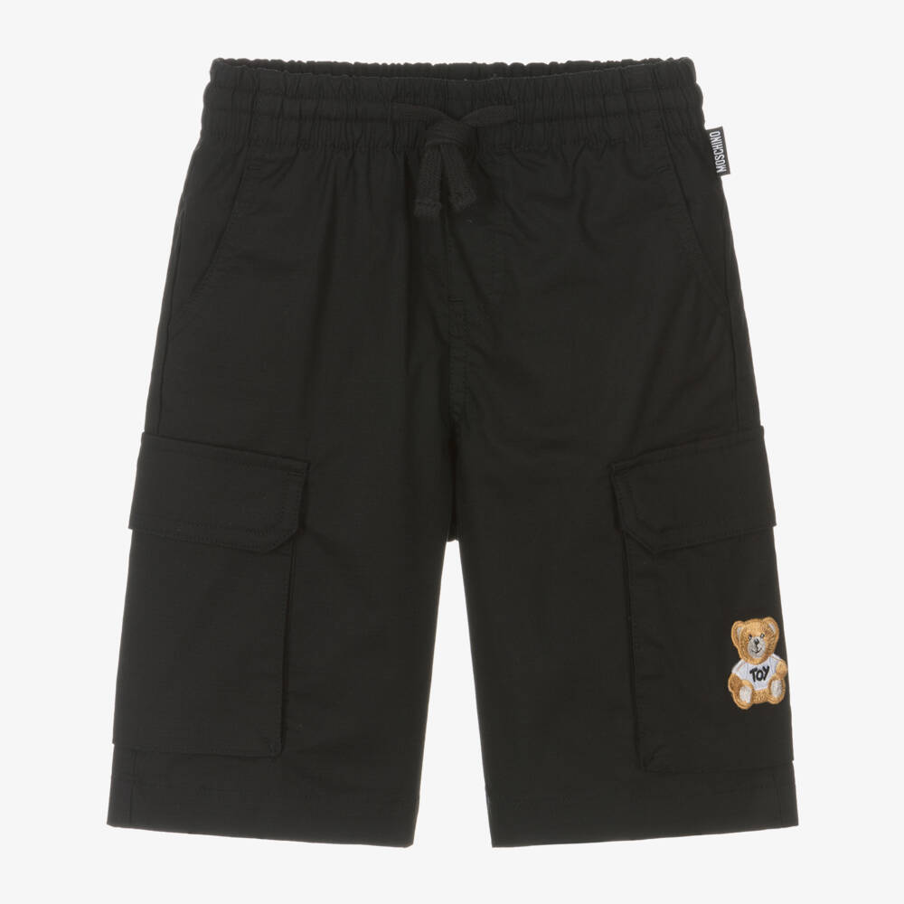 Moschino-Прочные черные шорты карго для мальчиков | Childrensalon Outlet
