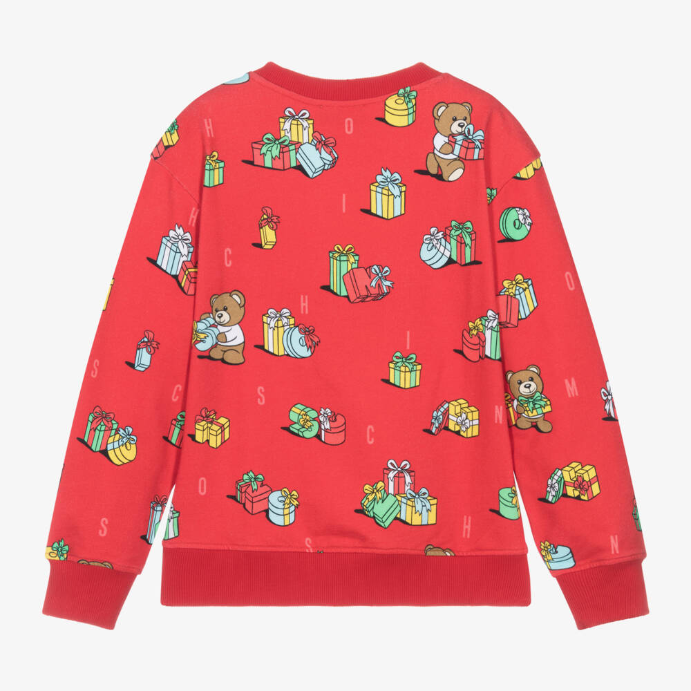 Moschino Kid-Teen-Boys Festive Teddy Sweatshirt | Childrensalon Outlet
