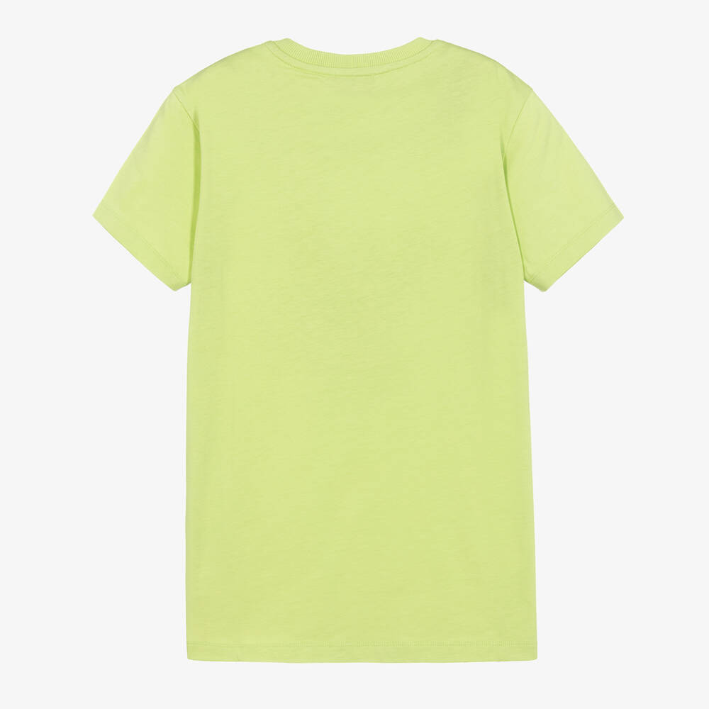 Moschino Kid-Teen-Boys Green Cotton Mouse Logo T-Shirt | Childrensalon Outlet