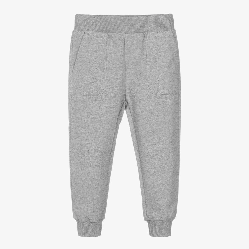 Moschino Baby - Boys Grey Cotton Logo Joggers | Childrensalon