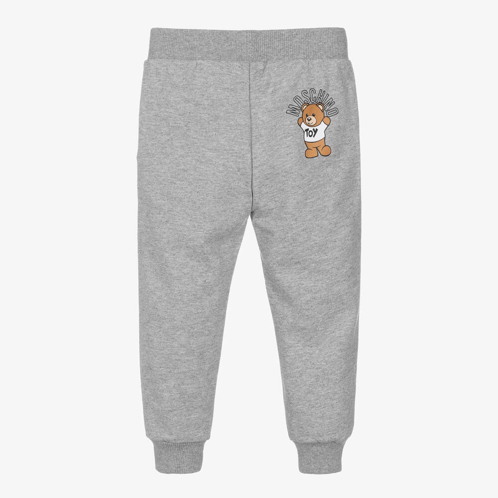 Moschino Baby Boys Grey Cotton Logo Joggers Childrensalon Outlet
