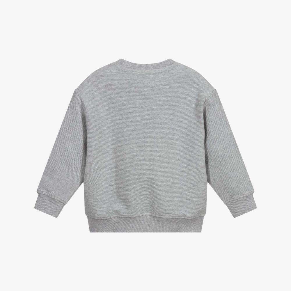 Moschino Кид-Тин-Boys Grey Logo Sweatshirt | Childrensalon Outlet