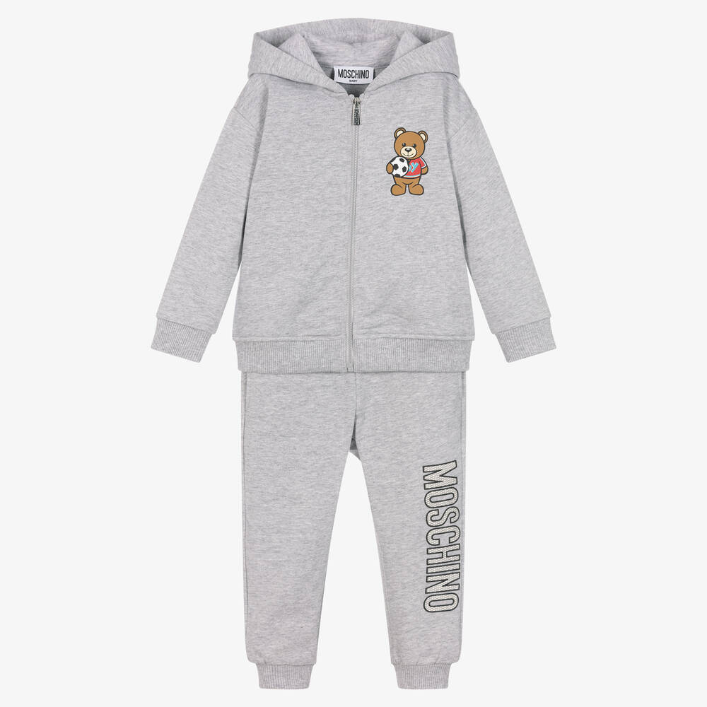 Moschino Baby - Survêtement de football gris chiné | Childrensalon