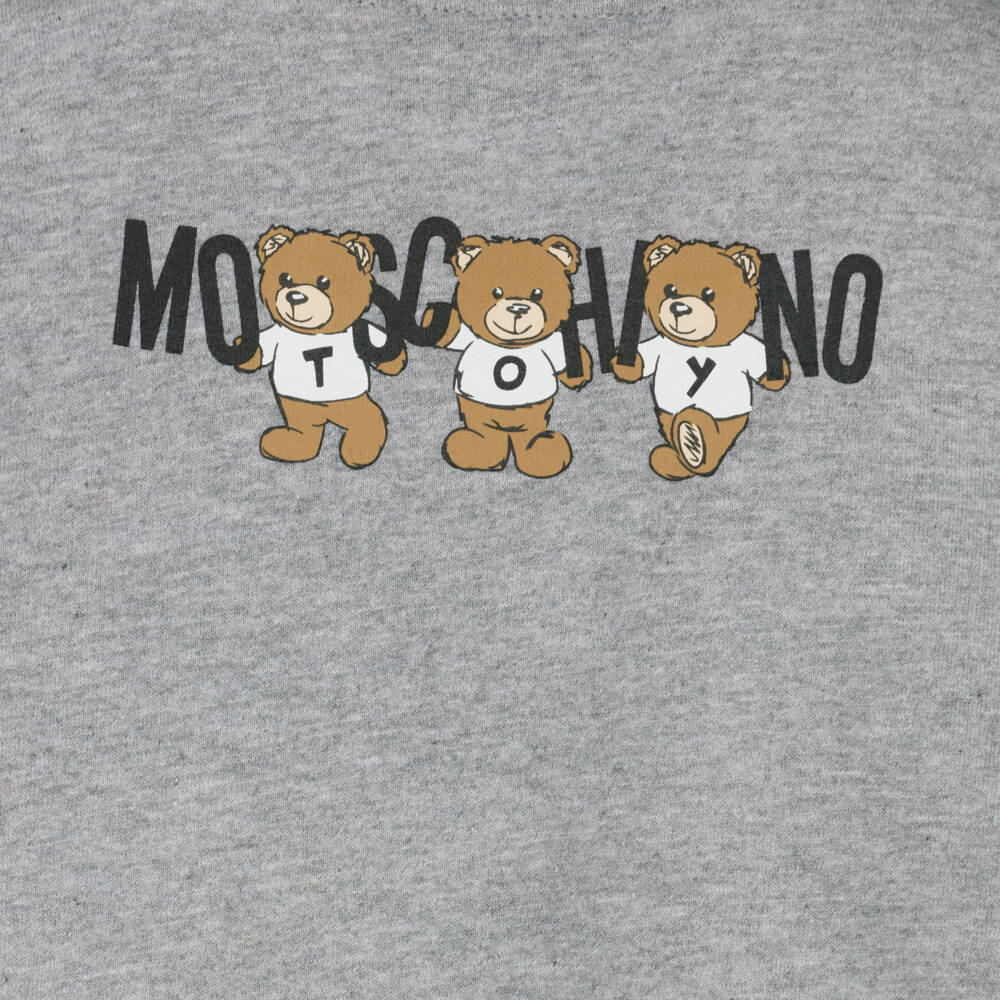 Moschino Baby-Boys Grey Teddy Logo Tracksuit | Childrensalon Outlet