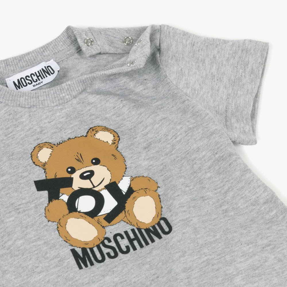 Moschino-Boys Grey Toy Friend Tee | Childrensalon Outlet