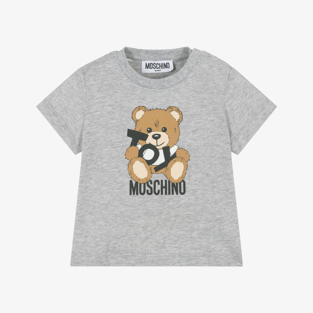 Moschino-Boys Grey Toy Friend Tee | Childrensalon Outlet