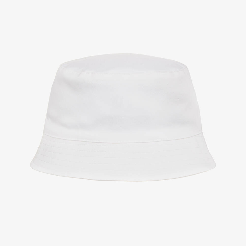 Moschino-Boys Ivory Bear Brimmed Hat | Childrensalon Outlet