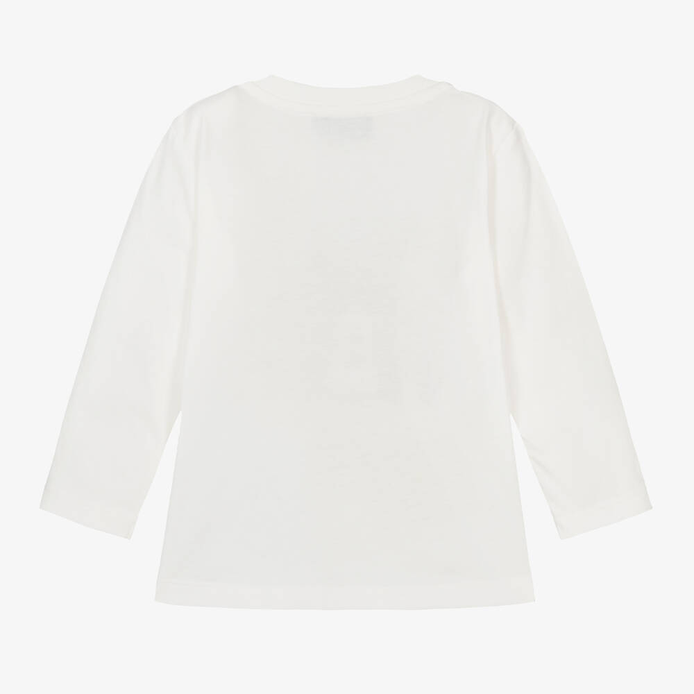 Moschino Baby-Boys Ivory Bear Long Sleeve Tee | Childrensalon Outlet